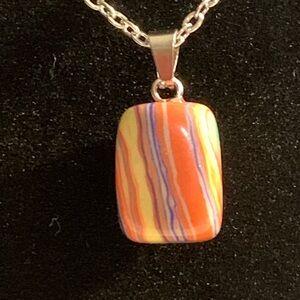Vibrant Multicolor Pendant Necklace